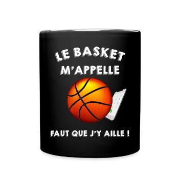 Le Basket Humour message Drôle A offrir - Mug uni - noir - Devant