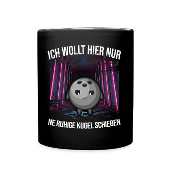 bowling bowlingkugel x split bowl strike spare pin - Tasse einfarbig - Schwarz - Vorne