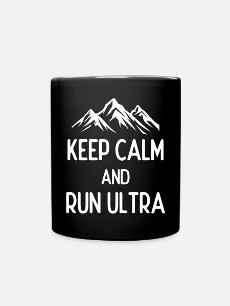 Restez calme et courez Ultra - Mug uni - noir