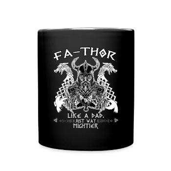 Vathor pour hommes - Fête des pères Cadeau de la fête des pères Viking - Mug uni - noir - Devant