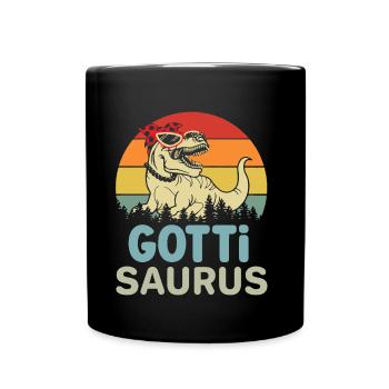Gotti Saurus Gotti Schweiz Patentante - Tasse einfarbig - Schwarz - Vorne