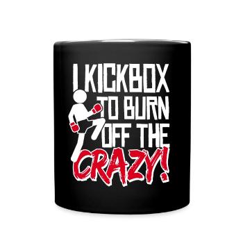 Kickboxing Slogan Kickboxer Boxing Kick Boxing - Full Colour Mug - black - Front