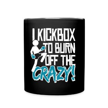 Kickboxing Slogan Kickboxer Boxing Kick Boxing - Full Colour Mug - black - Front