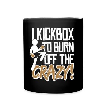 Kickboxing Slogan Kickboxer Boxing Kick Boxing - Full Colour Mug - black - Front