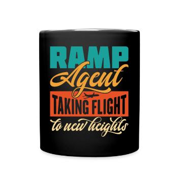 Ramp Agent Taking Flight To New Heights - Full Colour Mug - black - Front