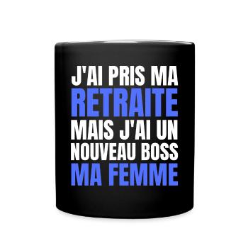 retraite, retraite humour, je suis retraité - Mug uni - noir - Devant