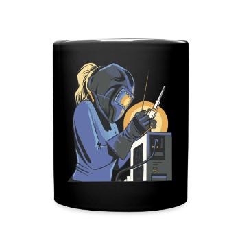 Welder outfit for welders - Full Colour Mug - black - Front