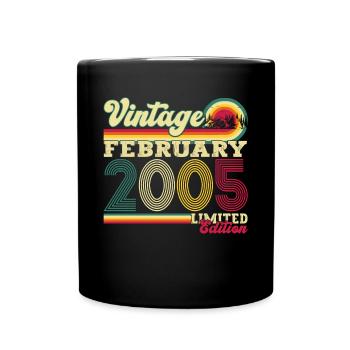 Année 2005 Février 18e anniversaire Cadeau homme - Mug uni - noir - Devant