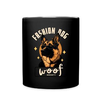 Chien Berger Cool Lunettes Oranges - Mug uni - noir - Devant
