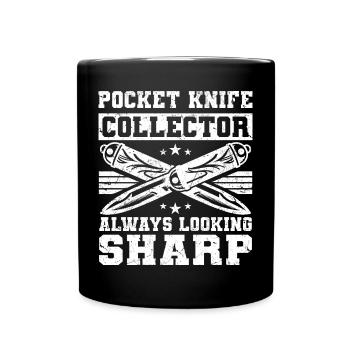 Collecteur de couteaux | Couteaux Amoureux Messer Cadeaux - Mug uni - noir - Devant