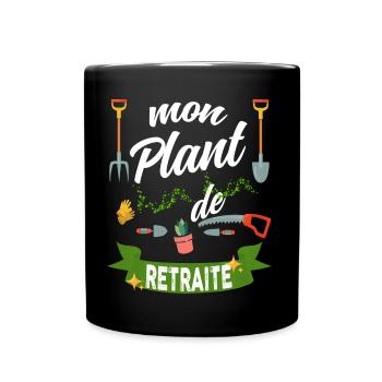 Mon plant de retraite Plan de Retraite - Mug uni - noir - Devant