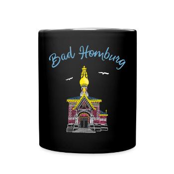 Bad Homburg, Taunus Russische Kapelle, Deutschland - Tasse einfarbig - Schwarz - Vorne