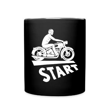 Motorrad, Motorradfan, ich bin Biker - Tasse einfarbig - Schwarz - Vorne