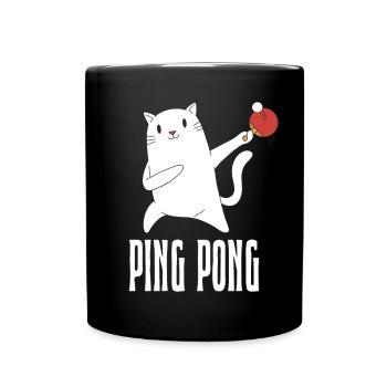 Table Tennis Katze Pingpong Outfit Cat Tischtennis - Mug uni - noir - Devant