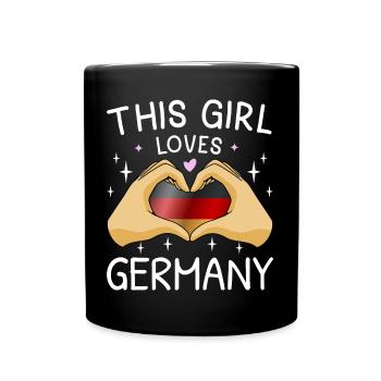 Germany Flag German Flag Used Look Home - Full Colour Mug - black - Front