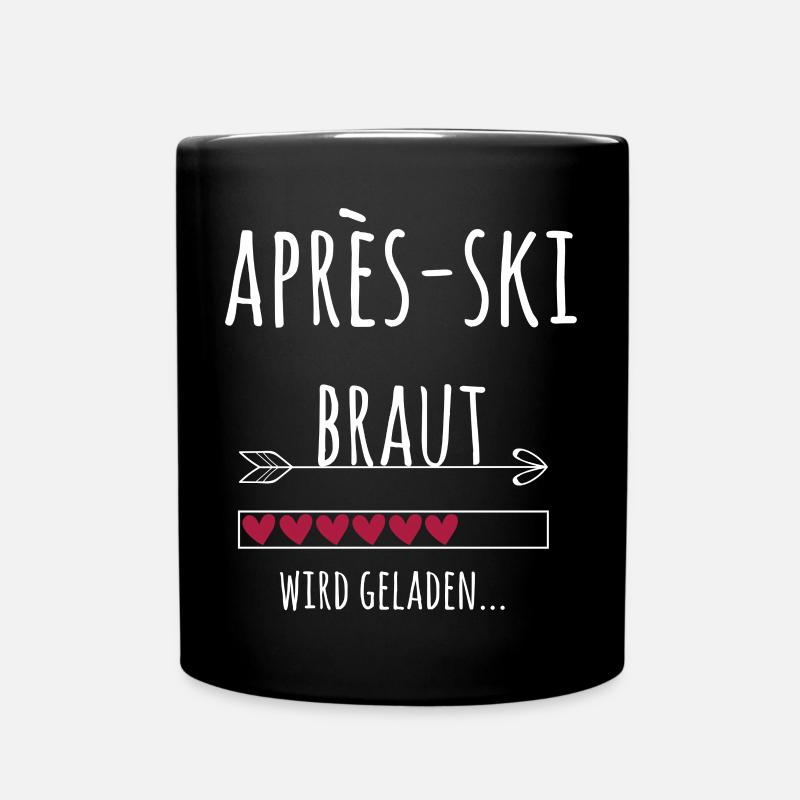 Après-Ski Braut Junggesellenabschied Bride to be - Tasse einfarbig - Schwarz