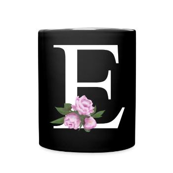 E - Tasse einfarbig - Schwarz - Vorne