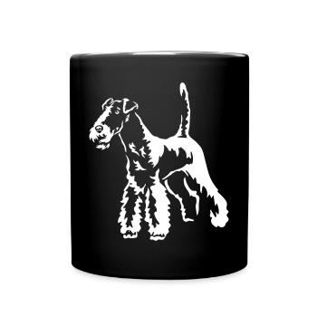 Foxterrier "Black Edition" - Tasse einfarbig - Schwarz - Vorne