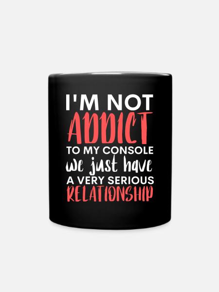 Not Addicted to Console: Serious Bond - Full Colour Mug - black