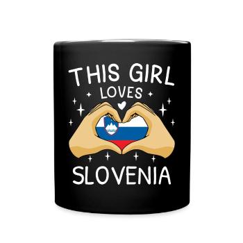 Slowenien Flagge Balkan Slowenische Fahne Vintage - Tasse einfarbig - Schwarz - Vorne