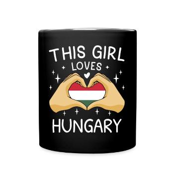 Ungarn Flagge Ungarische Fahne Balaton Hungary - Tasse einfarbig - Schwarz - Vorne