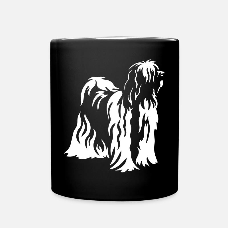 Tibet Terrier "Black Edition" - Tasse einfarbig - Schwarz