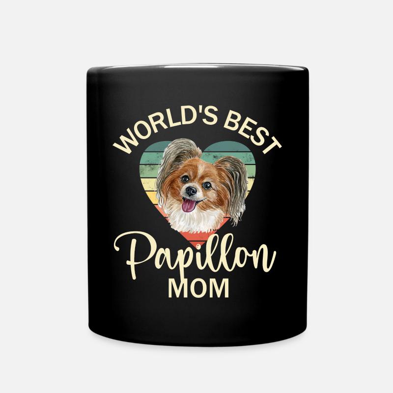 Chien Papillon Épagneul Nain - Mug uni - noir