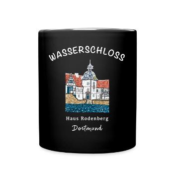 Dortmund, emblématique château entouré de douves Rodenberg - Mug uni - noir - Devant
