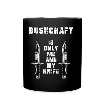 bushcraft knife machete wild survival kukri - Full Colour Mug - black - Front
