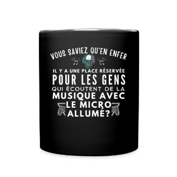 Le Micro Allumé: Musique et Menace - Full Colour Mug - black - Front