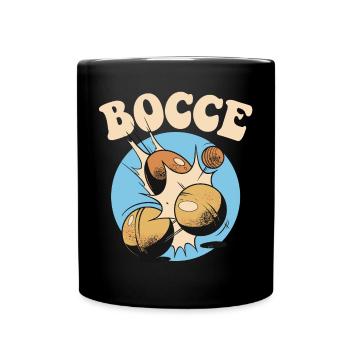 Bocce Spruch Bocce Ball mit Jack Bocci Game Bocce - Tasse einfarbig - Schwarz - Vorne