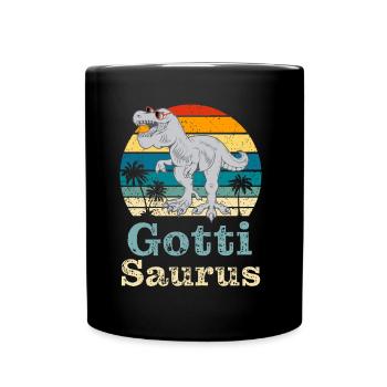 Gotti Saurus Gotti Schweiz Patentante - Tasse einfarbig - Schwarz - Vorne