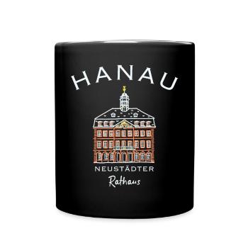 Hanau, Neustädter Rathaus, Hessen - Tasse einfarbig - Schwarz - Vorne
