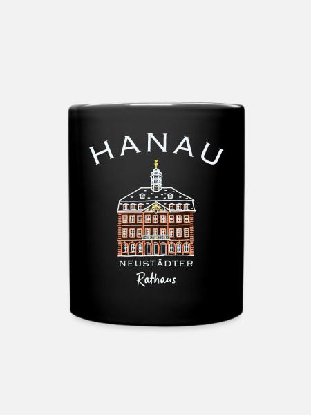 Hanau, Neustädter Rathaus, Hessen - Tasse einfarbig - Schwarz
