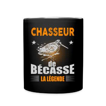Chasseur de bécasse La Légende Humour Homme - Mug uni - noir - Devant
