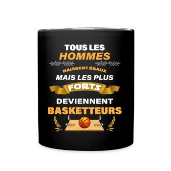Hommes basketteurs Cadeau Humour Ballon De Basket - Mug uni - noir - Devant