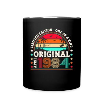 39th birthday Mann Original April Born 1984 - Full Colour Mug - black - Front