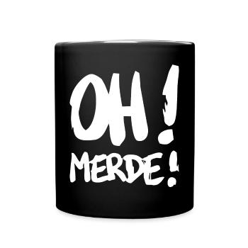 Merde - Mug uni - noir - Devant