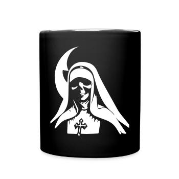 Entfessle deine innere Dunkelheit Satanische Nonne, okkult, - Tasse einfarbig - Schwarz - Vorne