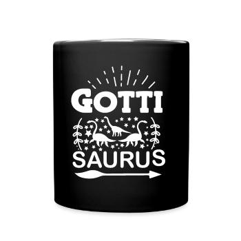 Gotti Saurus Gotti Schweiz Patentante - Tasse einfarbig - Schwarz - Vorne