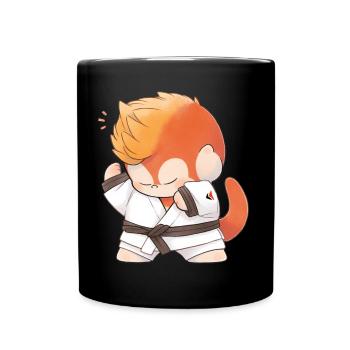 Orang-outan de judo - Mug uni - noir - Devant