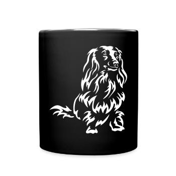 Dackel "Black Edition" - Tasse einfarbig - Schwarz - Vorne