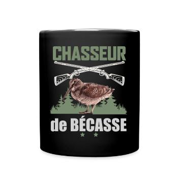 Chasseur de bécasse Homme chasseur - Mug uni - noir - Devant