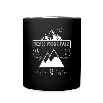 Team Mountain Bergabenteuer - Tasse einfarbig - Schwarz - Vorne