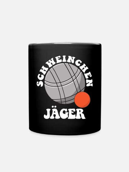 Boule Spruch Kugeln für Bouler Boccia Spiel - Tasse einfarbig - Schwarz
