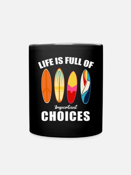 surfing, surfing, surfing, surf spot - Full Colour Mug - black
