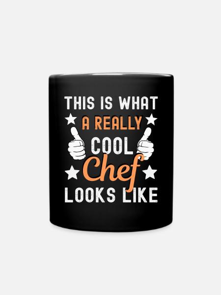 Koch Köchin Chefkoch - Tasse einfarbig - Schwarz