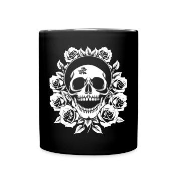 Horror Skull Skull Art Skull Gothic Heavy Metal - Full Colour Mug - black - Front