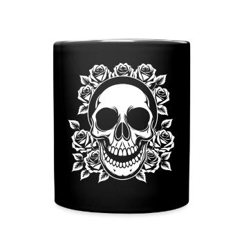 Horreur Crâne Crâne Art Crâne Gothique Heavy Metal - Mug uni - noir - Devant