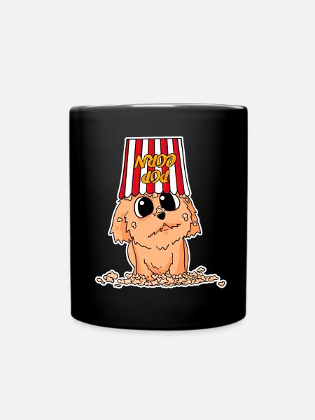 Popcorn Cinéma Chien Films Cinéma Soirée cinéma - Mug uni - noir